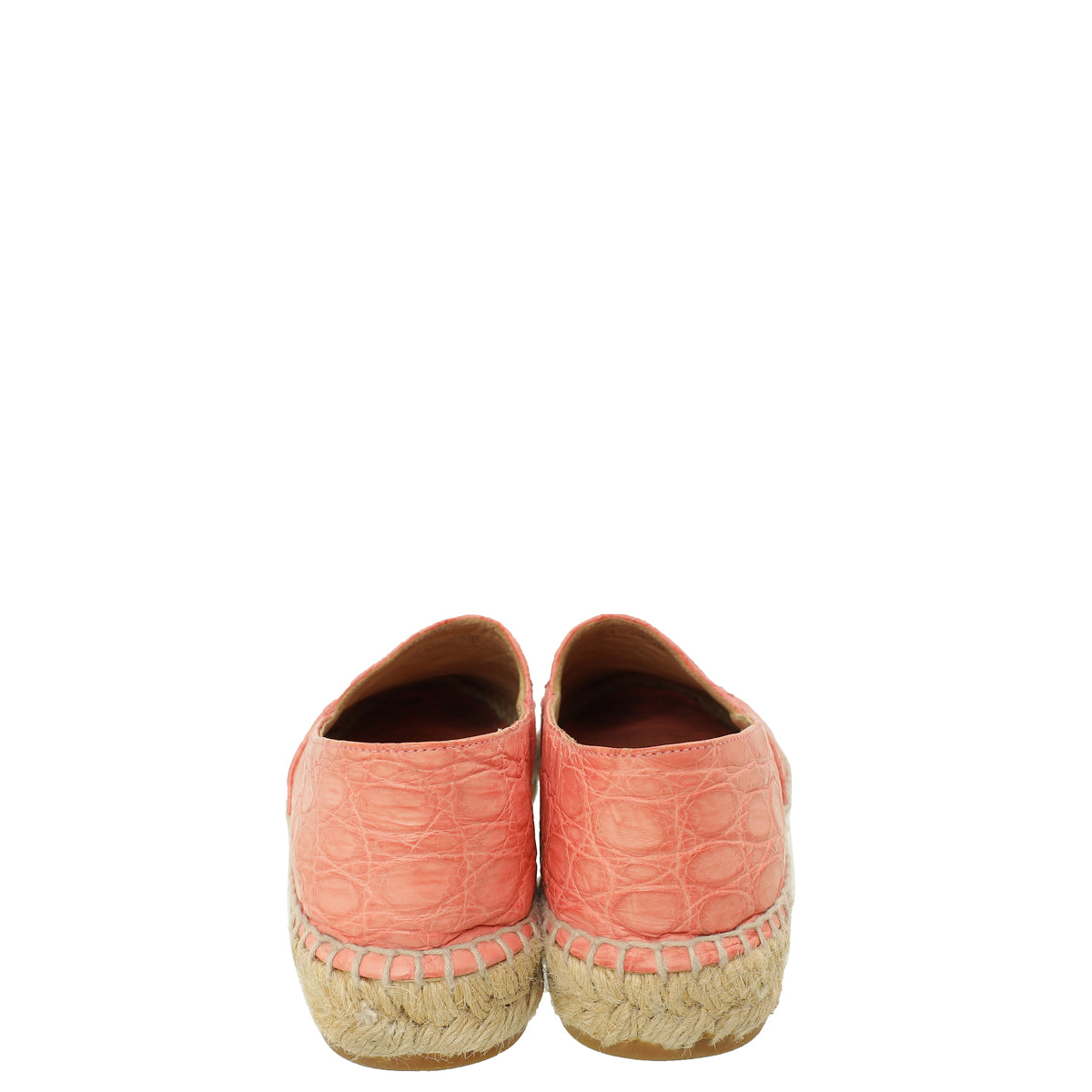 Chanel Pink Matte Alligator CC Espadrille 39