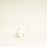 Chanel White Casino Chips Mini Square Flap Shoulder Bag