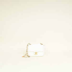 Chanel White Casino Chips Mini Square Flap Shoulder Bag
