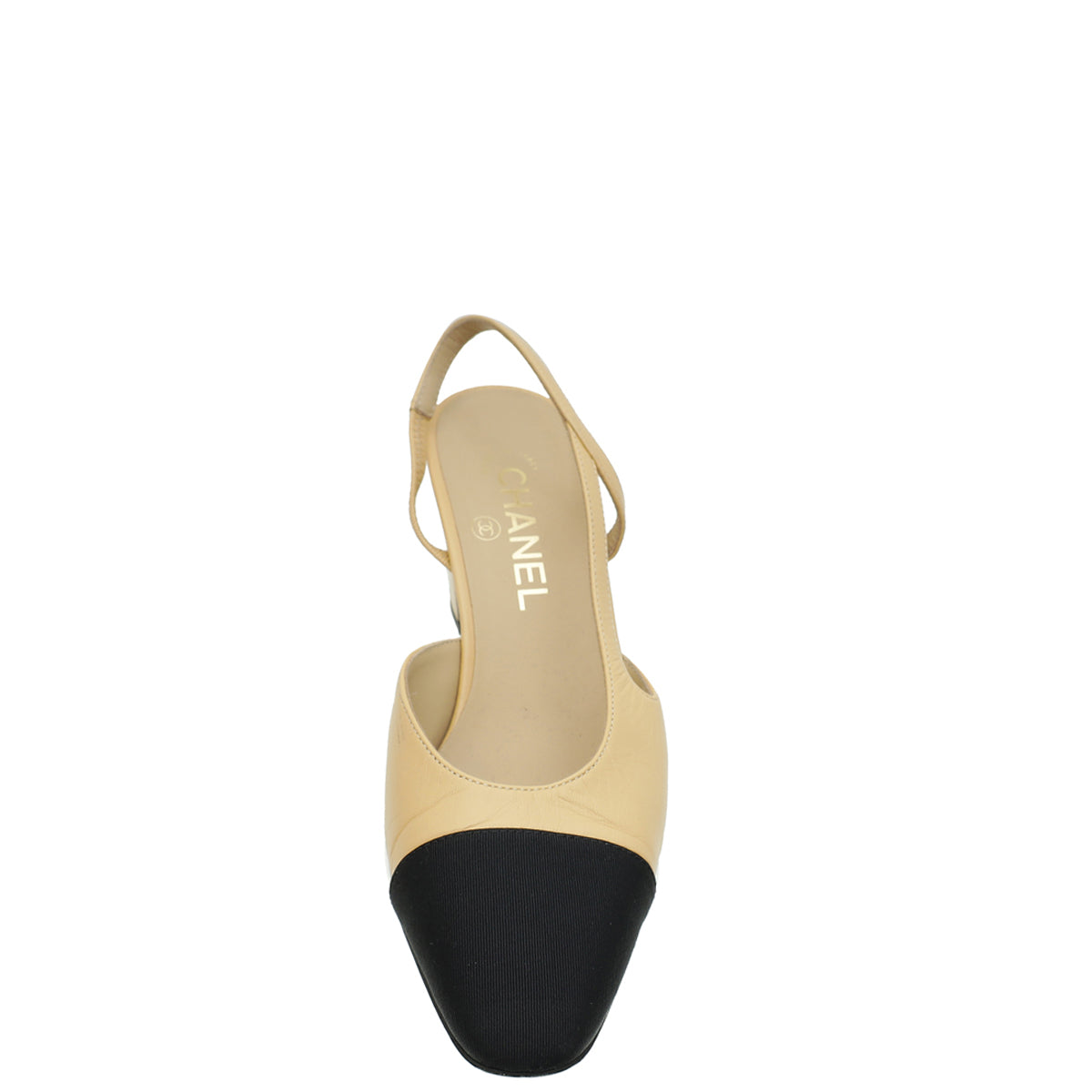 Chanel Bicolor CC Cap Toe Slingback Pump 37.5-Chanel-THE CLOSET