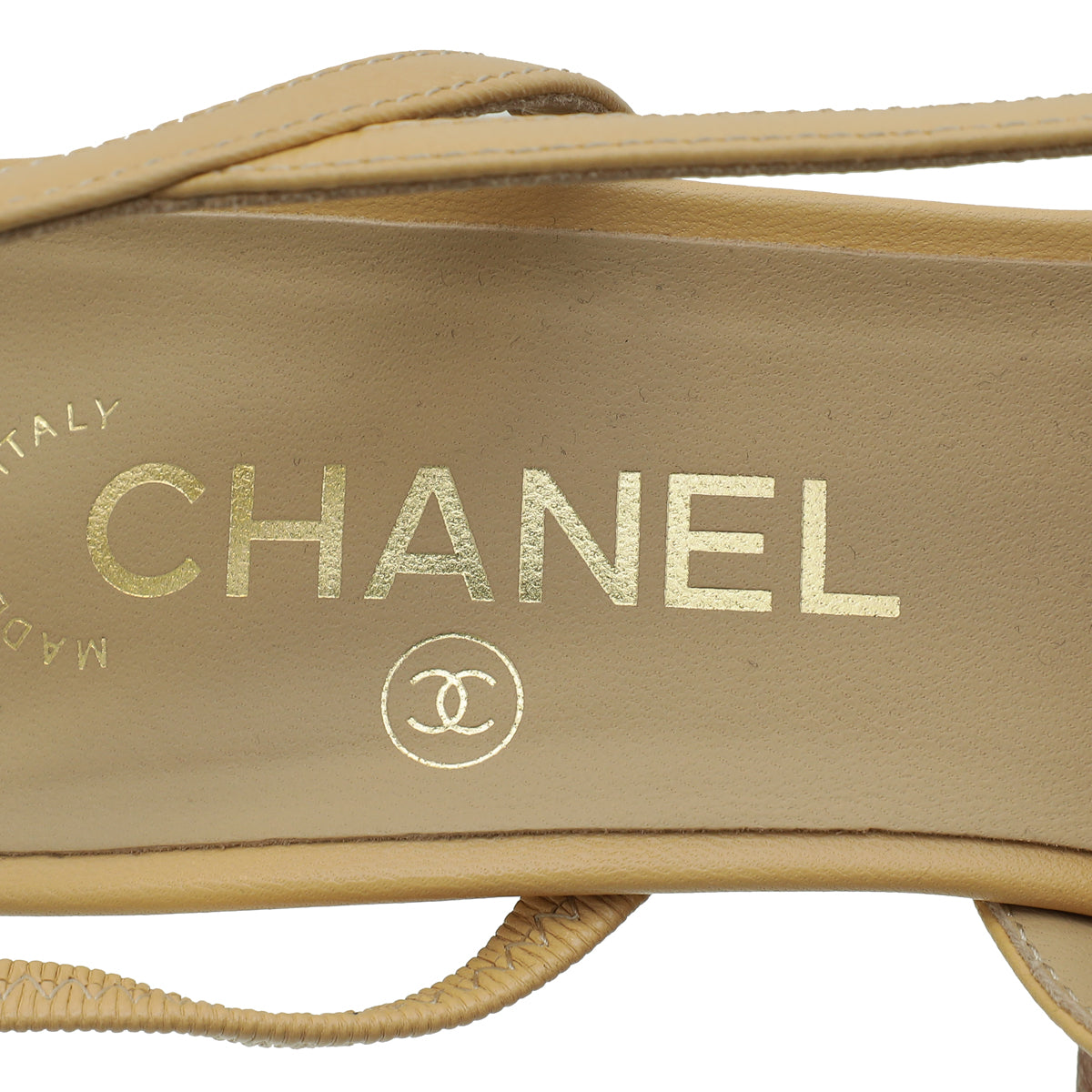 Chanel Bicolor CC Cap Toe Slingback Pump 37.5