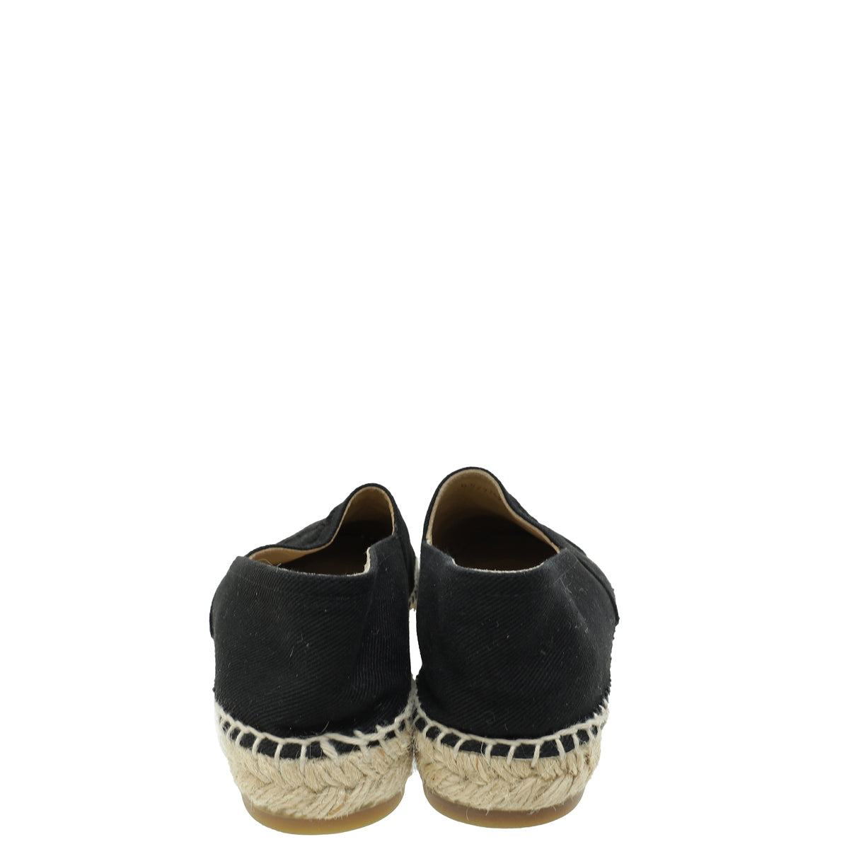 Chanel Black CC Cap Toe Espadrille 38