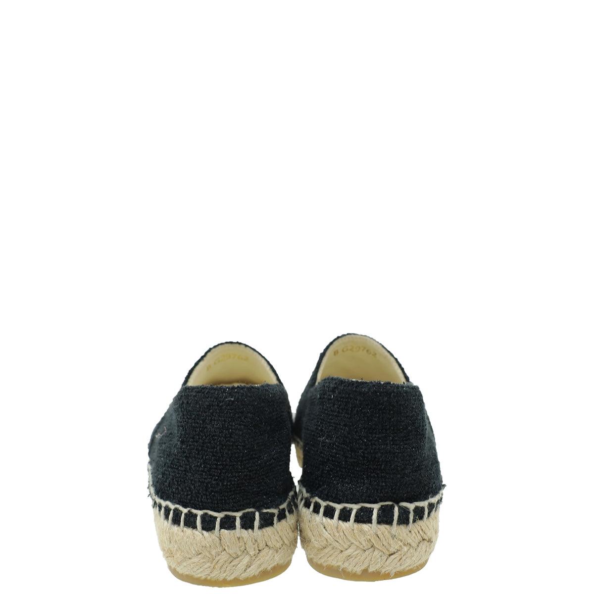 Chanel Black CC Cap Toe Fabric Espadrille 36