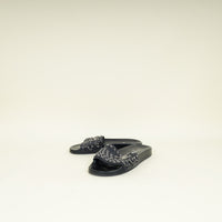 Chanel Navy Mule Pool Slide Sandals 39