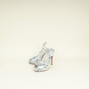 Christian Louboutin Gray Python Jenlove Alta 120 Pumps 39