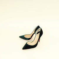 Christian Louboutin Verde Green Velvet Iriza Pump 36.5