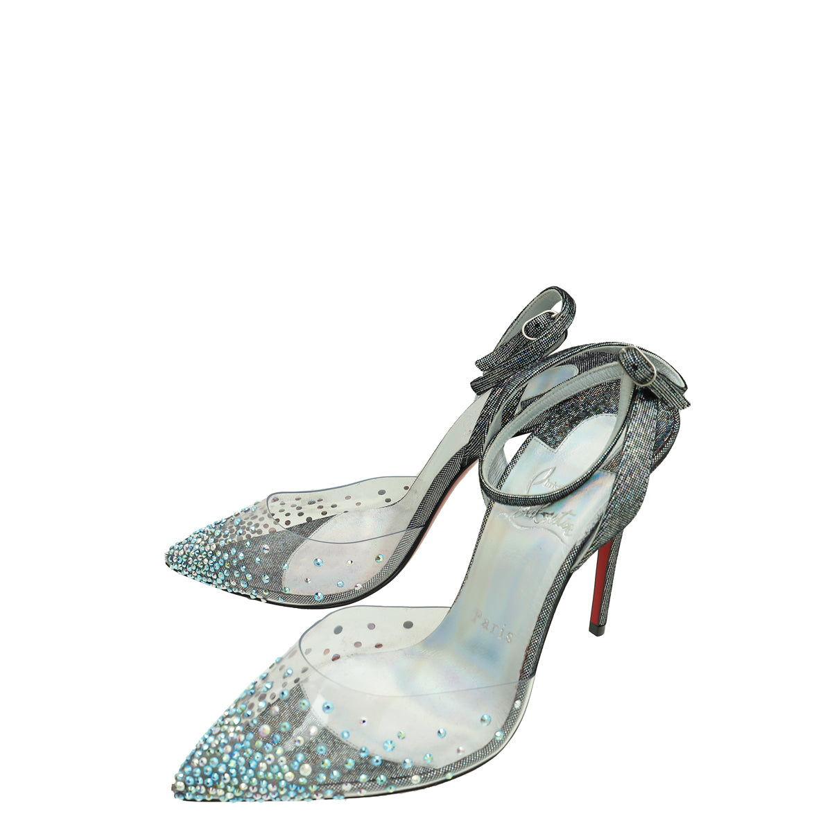 Christian Louboutin Black Multicolor Spikaqueen 100 Pump 36-Christian Louboutin-THE CLOSET