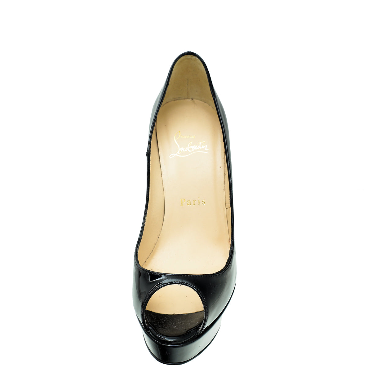 Christian Louboutin Black Lady Peep 120 Pumps 37.5 – THE CLOSET