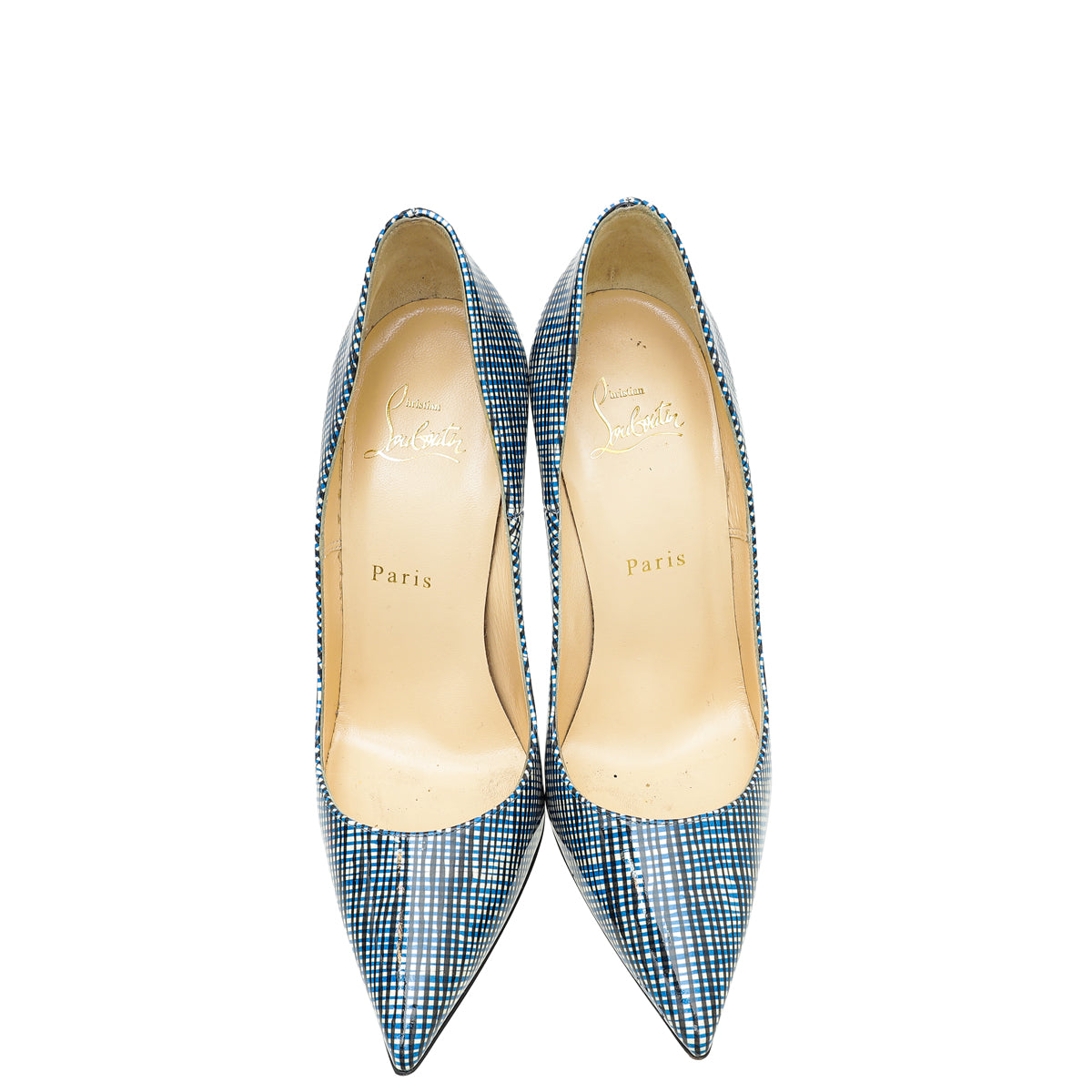 Christian Louboutin Tricolor Checkered So Kate 120 Pumps 37.5