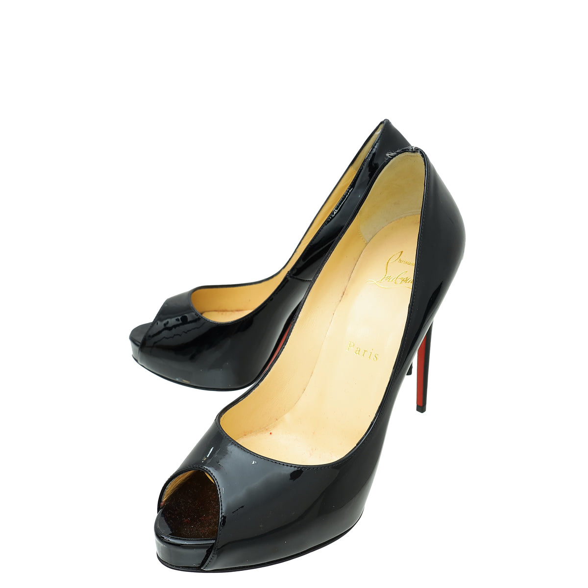 Christian Louboutin Black New Very Prive 120 Pumps 38-Christian Louboutin-THE CLOSET