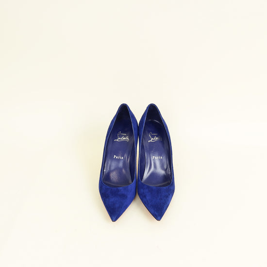 Christian Louboutin Dark Blue Condora 85 Suede Pumps 38