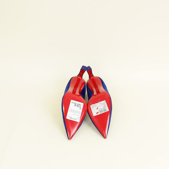 Christian Louboutin Dark Blue Condora 85 Suede Pumps 38