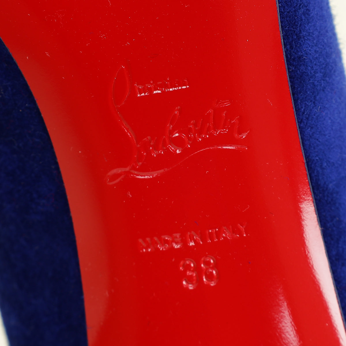 Christian Louboutin Dark Blue Condora 85 Suede Pumps 38