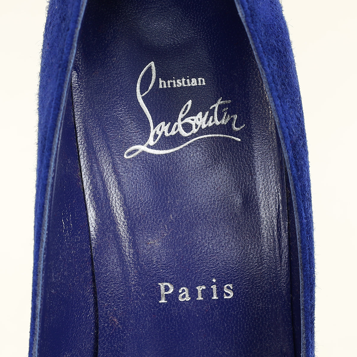 Christian Louboutin Dark Blue Condora 85 Suede Pumps 38