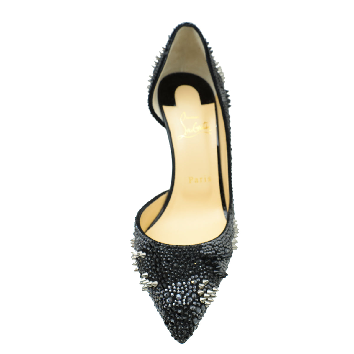 Christian Louboutin Black Iriza Bling Bling Studs Pump 39-Christian Louboutin-THE CLOSET