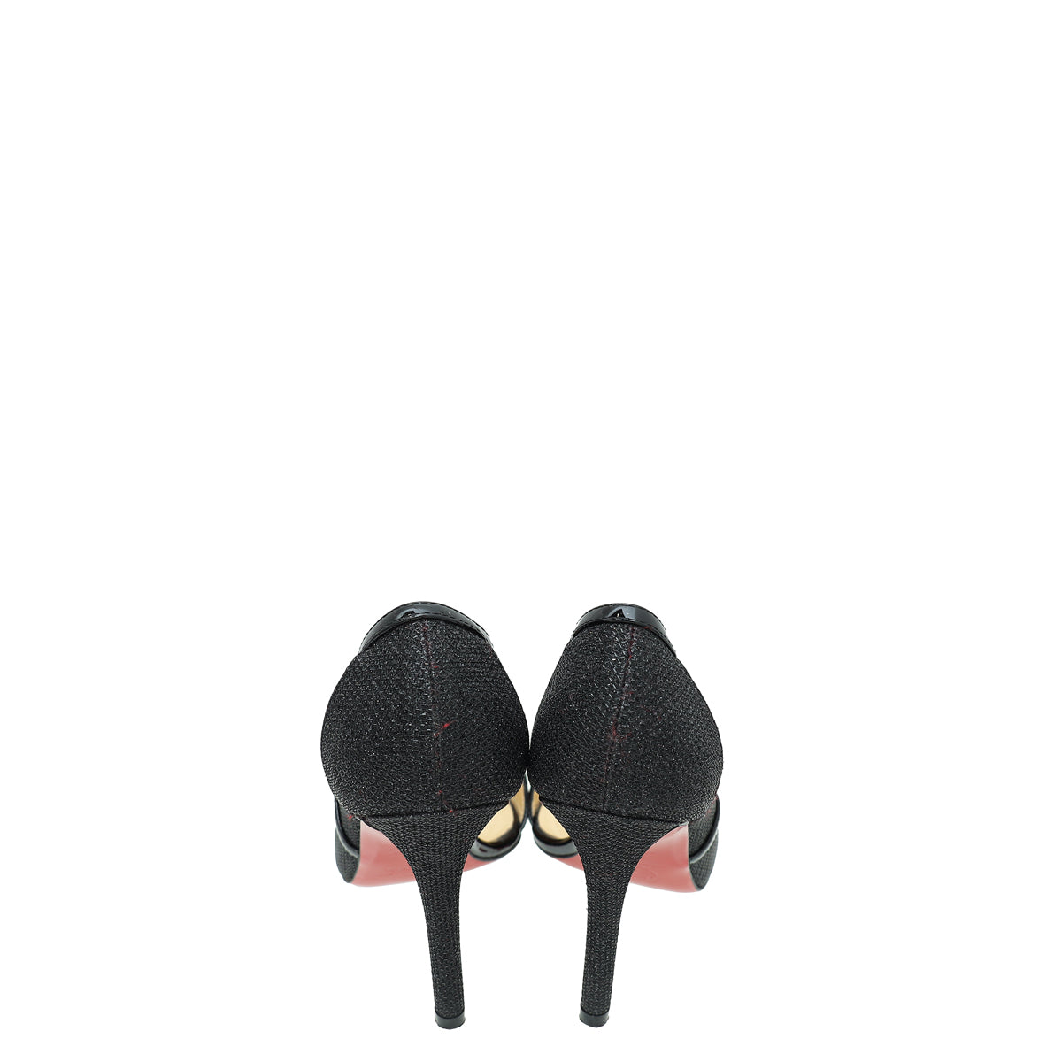 Christian Louboutin Black Glitter Edith Pumps 35