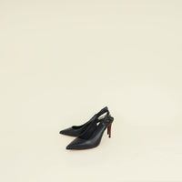 Christian Louboutin Black Lamb Sporty Kate 85 Sling 35