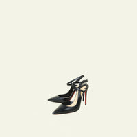 Christian Louboutin Black Jenlove 100 Strappy Pump 36.5