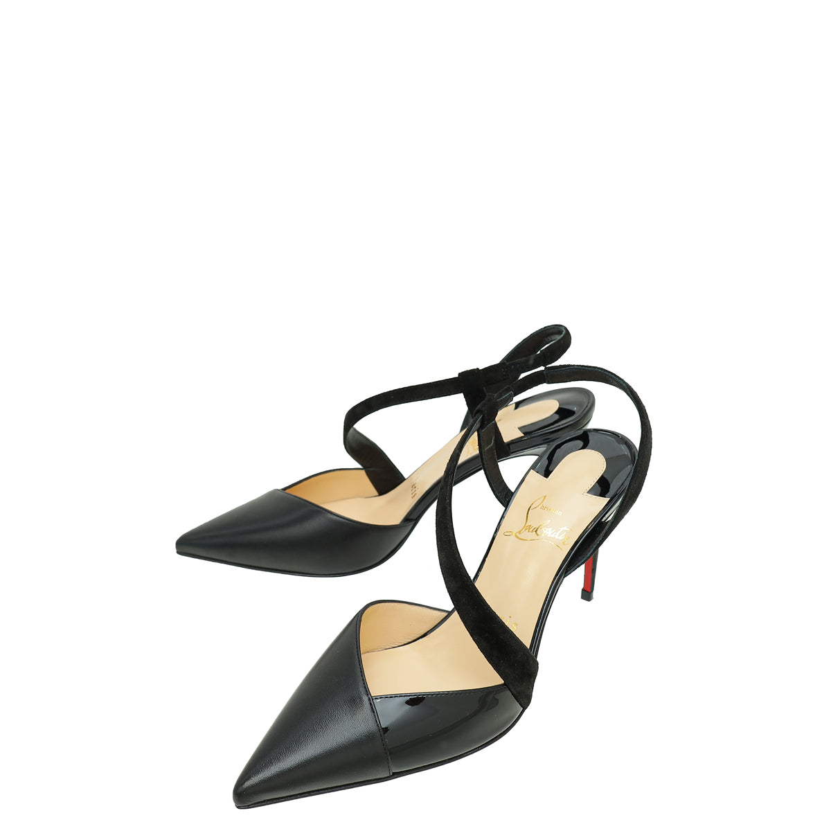 Christian Louboutin Black Platinana 85 Pump 36-Christian Louboutin-THE CLOSET