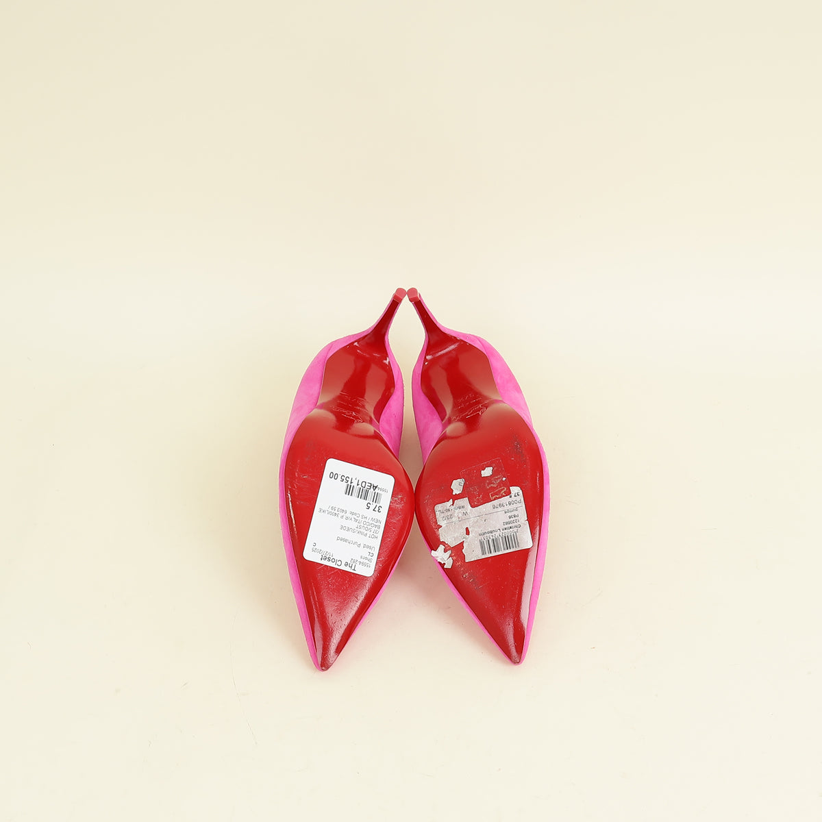 Christian Louboutin Hot Pink Kate Suede Pump 37.5