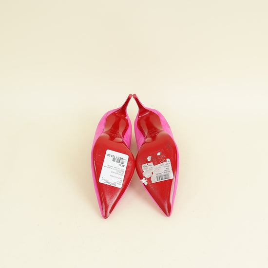 Christian Louboutin Hot Pink Kate Suede Pump 37.5