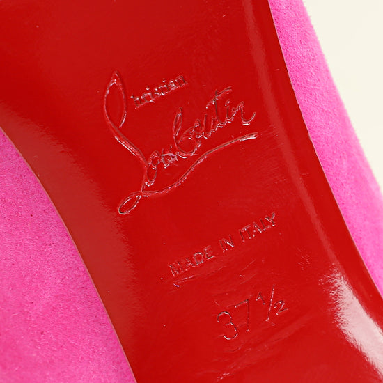 Christian Louboutin Hot Pink Kate Suede Pump 37.5