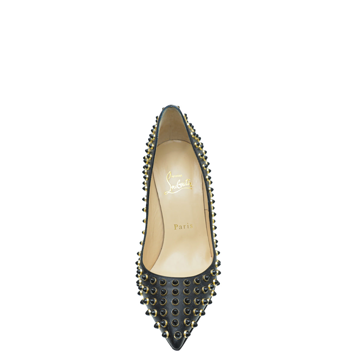 Christian Louboutin Bicolor Follies Cabo 120 Studded Pumps 37.5-Christian Louboutin-THE CLOSET