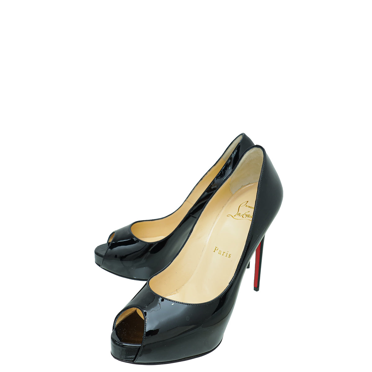 Christian Louboutin Black New Very Prive 120 Pumps 37.5-Christian Louboutin-THE CLOSET