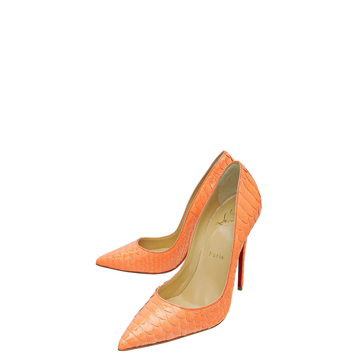 Christian Louboutin Flamingo Python So Kate 120 Pumps 37