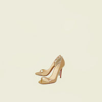 Christian Louboutin Nude Toboggan Pumps 38.5
