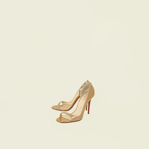 Christian Louboutin Nude Toboggan Pumps 38.5