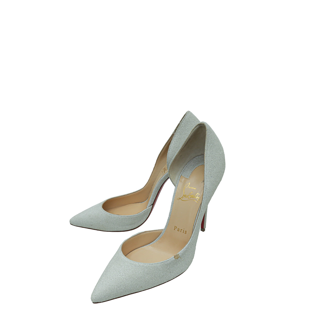 Christian Louboutin Light Lune Glitter Iriza 100 Pumps 38-Christian Louboutin-THE CLOSET