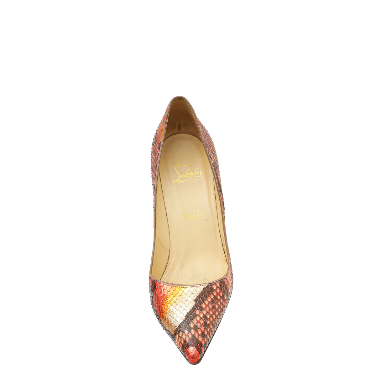Christian Louboutin Multicolor Metallic So Kate Python Pump 38-Christian Louboutin-THE CLOSET