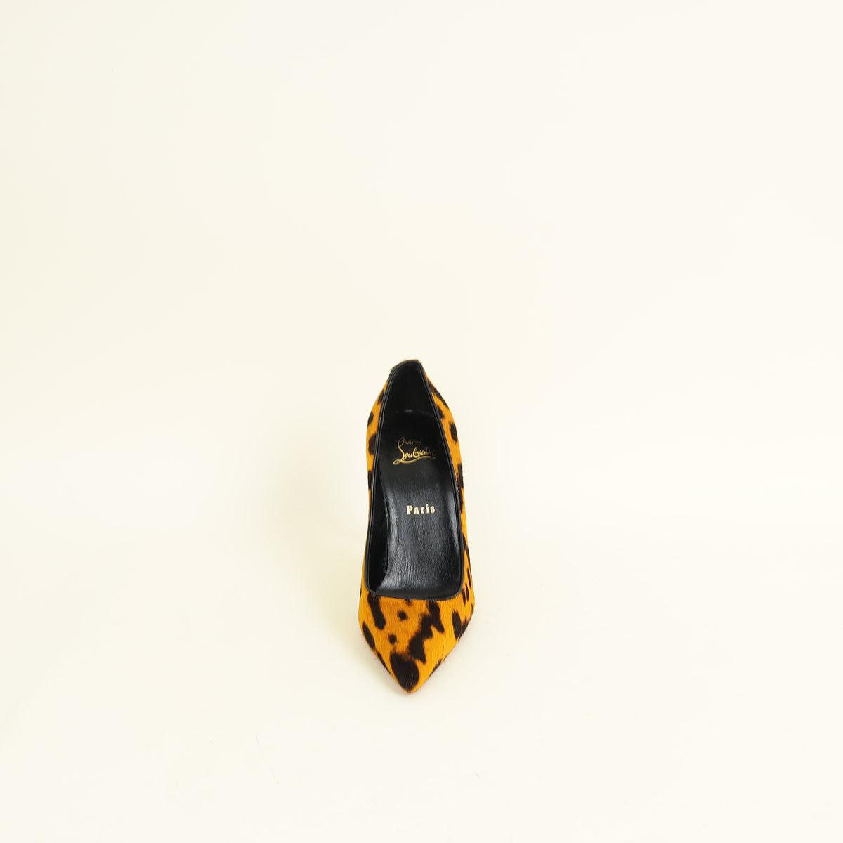 Christian Louboutin Bicolor Kate Leopard Pony Hair Pump 38