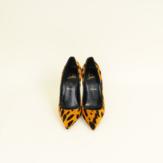 Christian Louboutin Bicolor Kate Leopard Pony Hair Pump 38