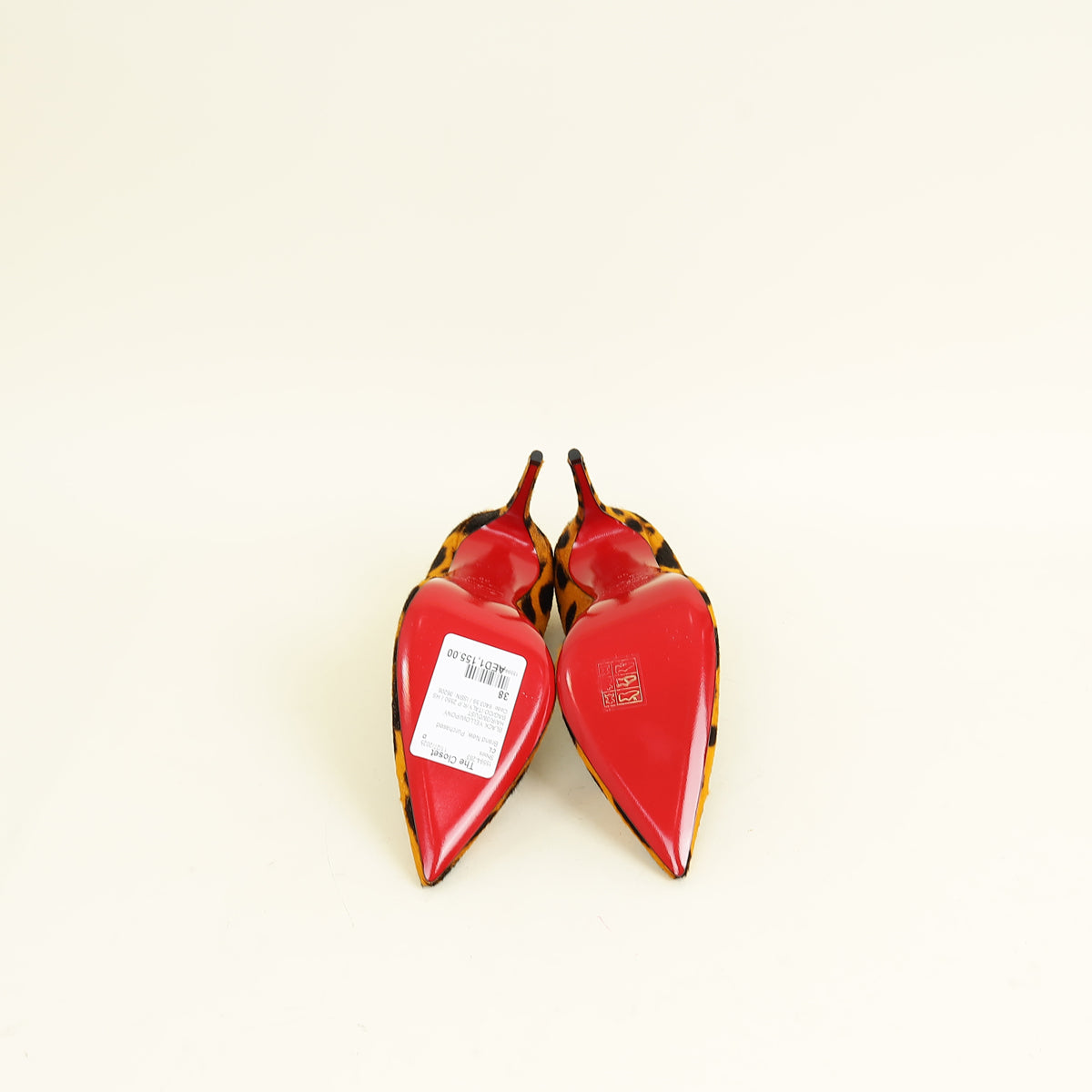 Christian Louboutin Bicolor Kate Leopard Pony Hair Pump 38