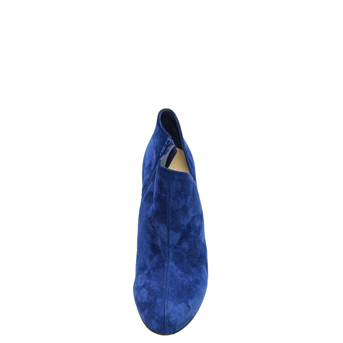 Christian Louboutin Blue Suede Side Zip Ankle High Boot 40-Christian Louboutin-THE CLOSET