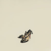 Christian Louboutin Black Double L 100 Sandals 41