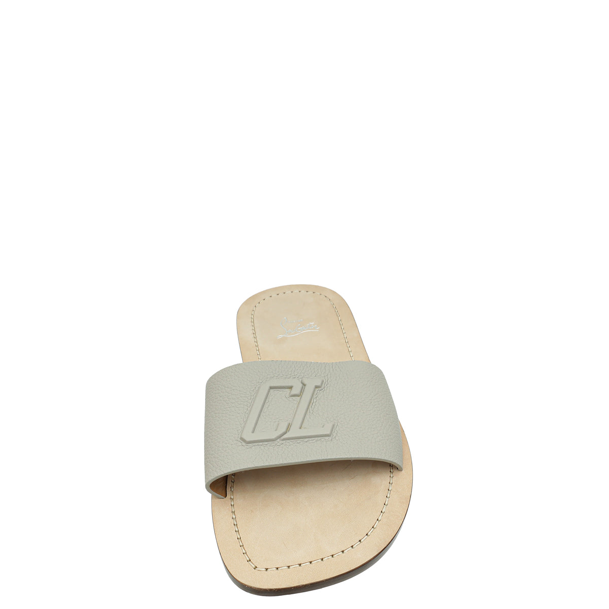Christian Louboutin Light Grey "CL" Mule 43-Christian Louboutin-THE CLOSET