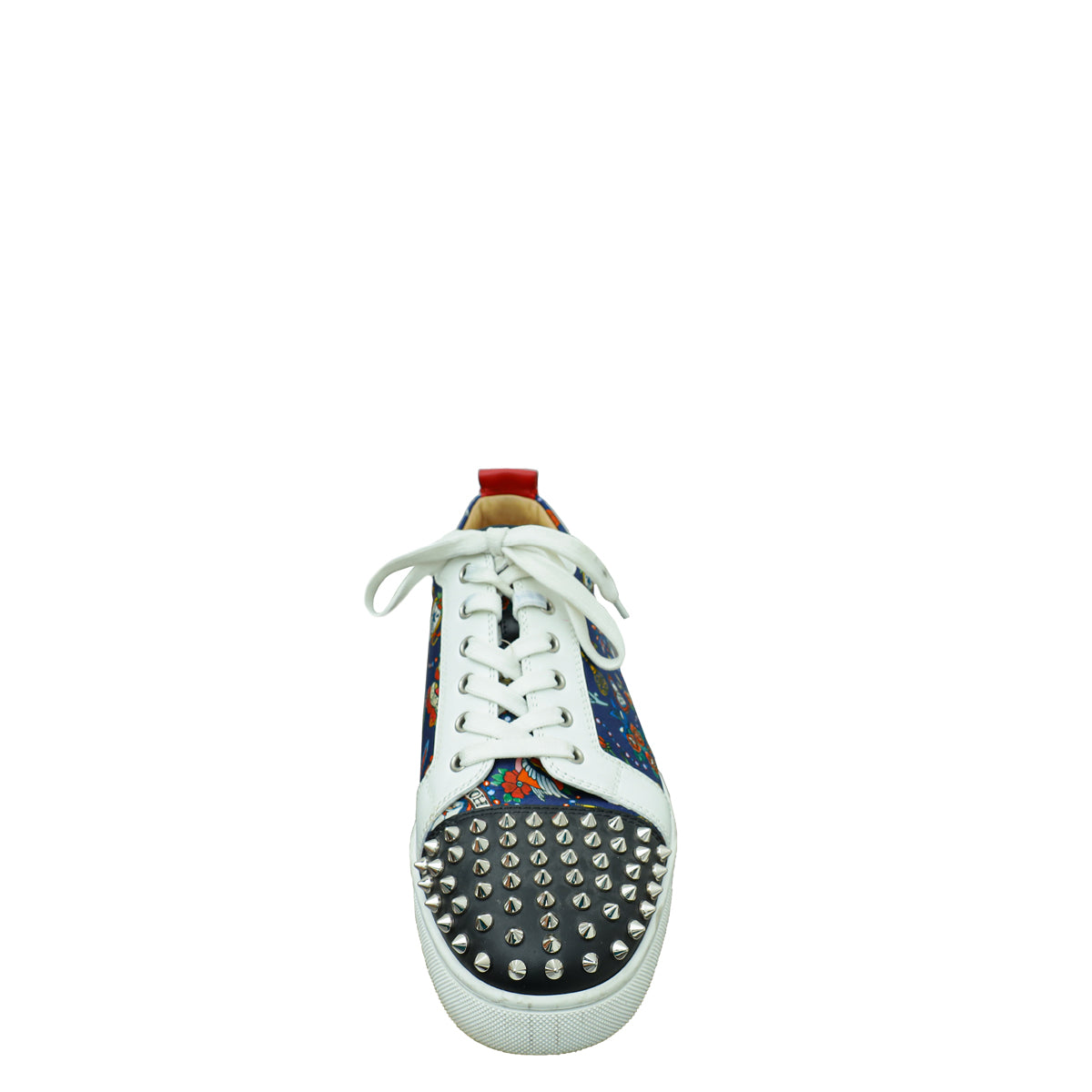 Christian Louboutin Multicolor Floral Print Satin Louis Spike Orlato 45-Christian Louboutin-THE CLOSET