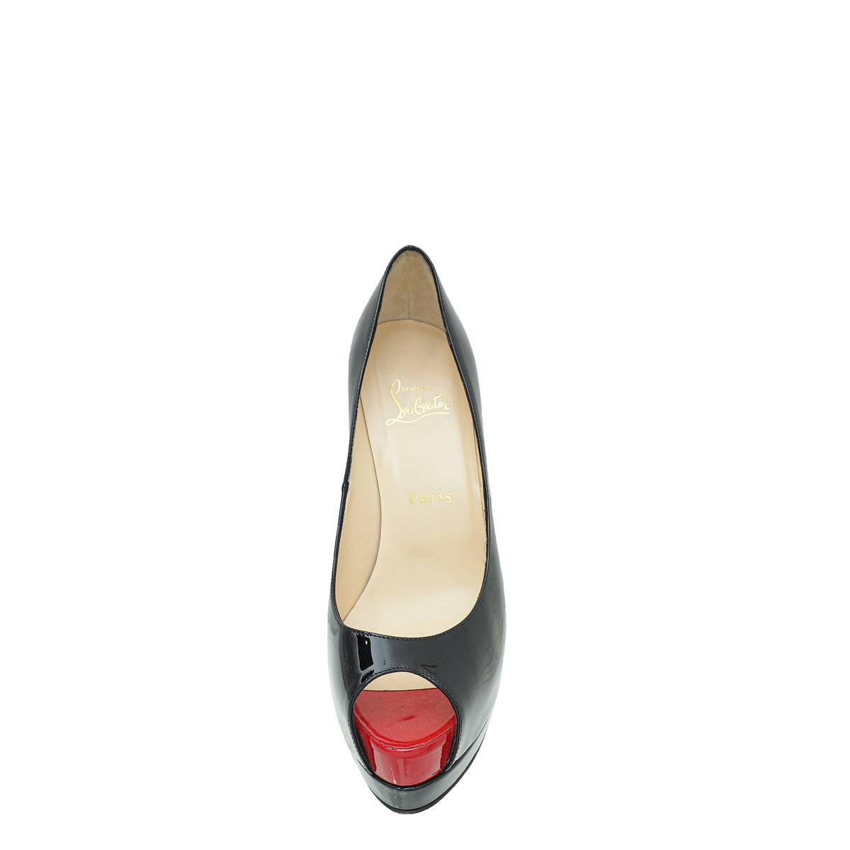 Christian Louboutin Black Lady Peep Toe Pump 37-Christian Louboutin-THE CLOSET