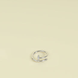 Cartier 18K White Gold Diamonds Classic Model Juste un Clou Ring 52