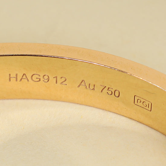 Cartier 18K Rose Gold Love Classic Model 4 Diamond Bracelet 17-Cartier-THE CLOSET