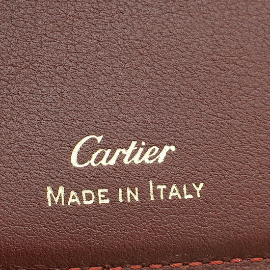 Cartier Burgundy Must De Cartier Card Holder