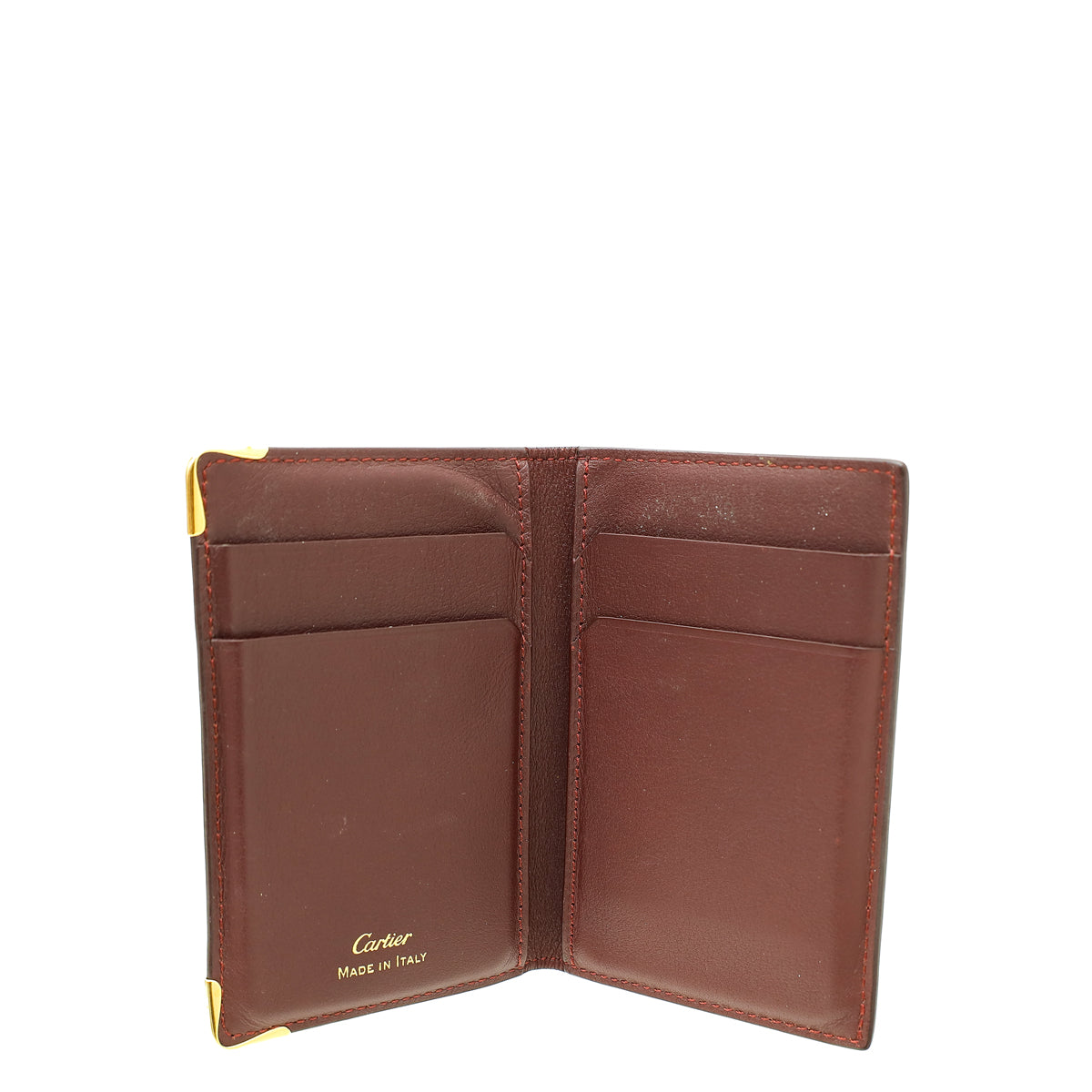 Cartier Burgundy Must De Cartier Card Holder