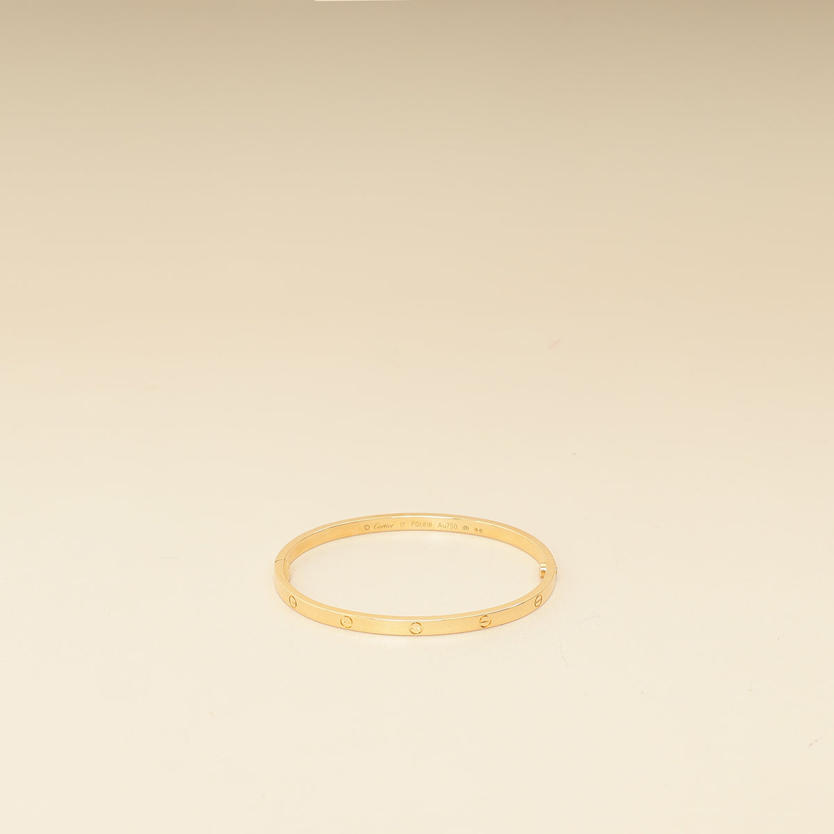 Cartier 18K Yellow Gold Love Small Model Bracelet 17-Cartier-THE CLOSET