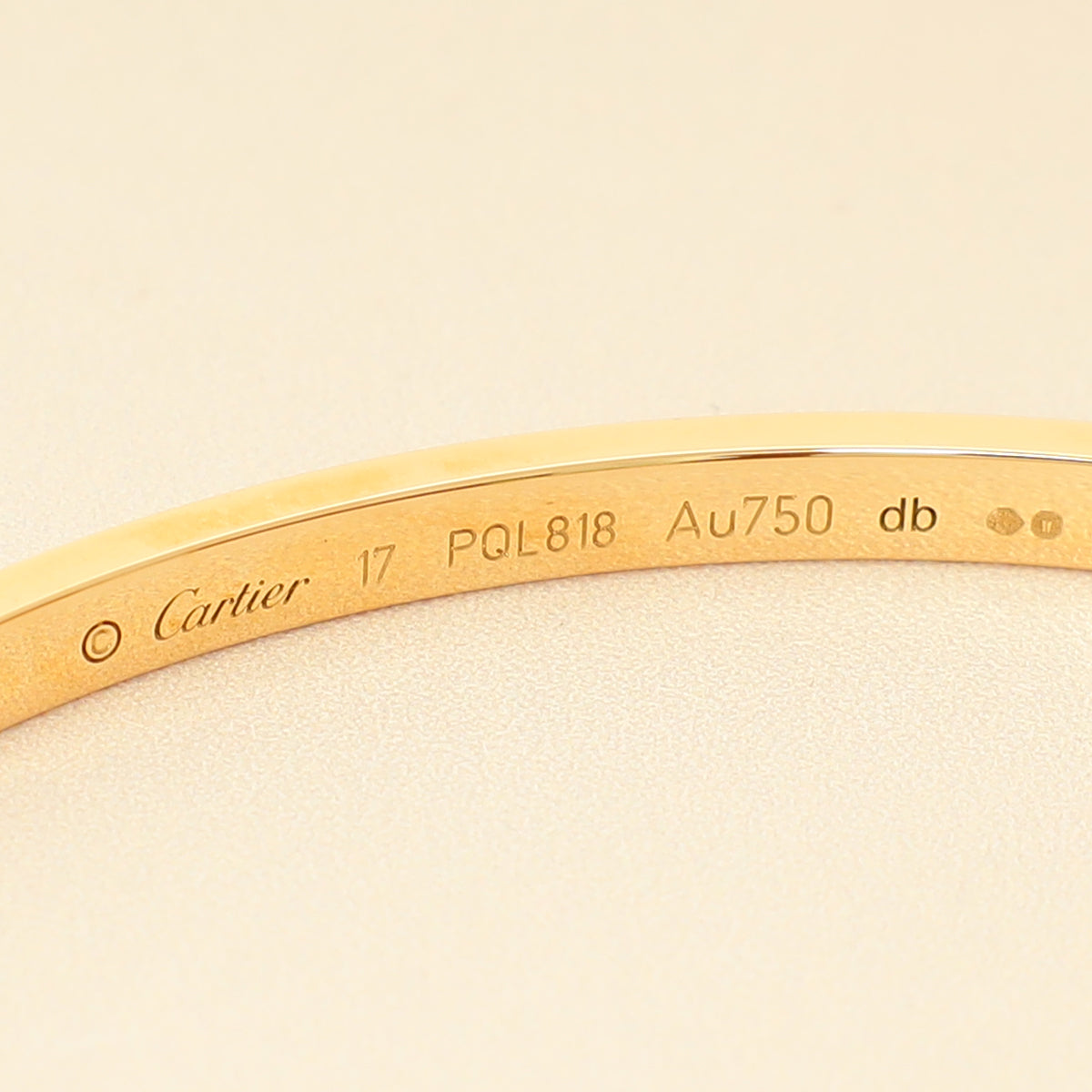 Cartier 18K Yellow Gold Love Small Model Bracelet 17-Cartier-THE CLOSET