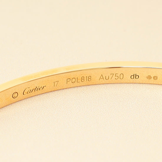 Cartier 18K Yellow Gold Love Small Model Bracelet 17-Cartier-THE CLOSET