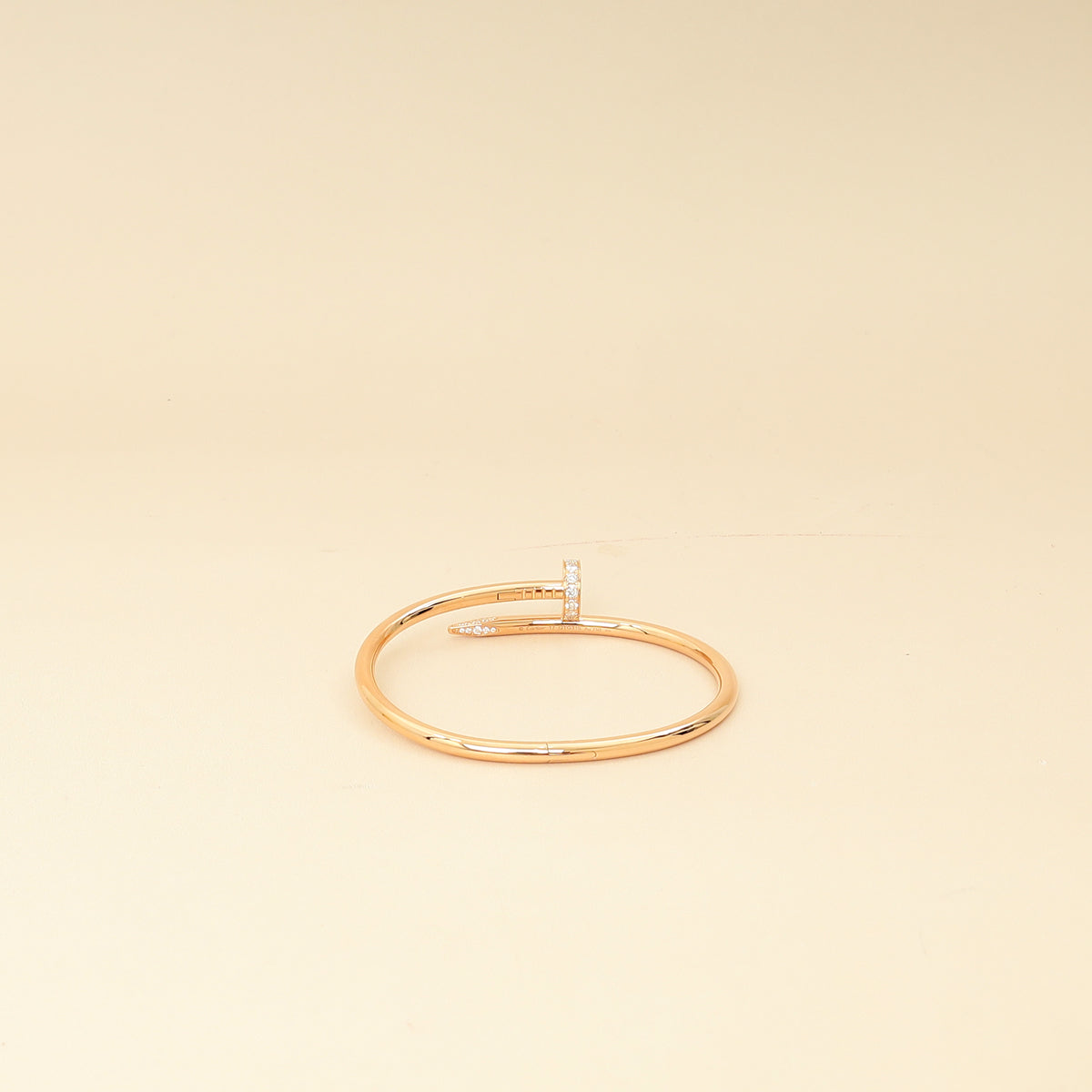 Cartier 18K Rose Gold Diamond Juste Un Clou Classic Bracelet 17-Cartier-THE CLOSET