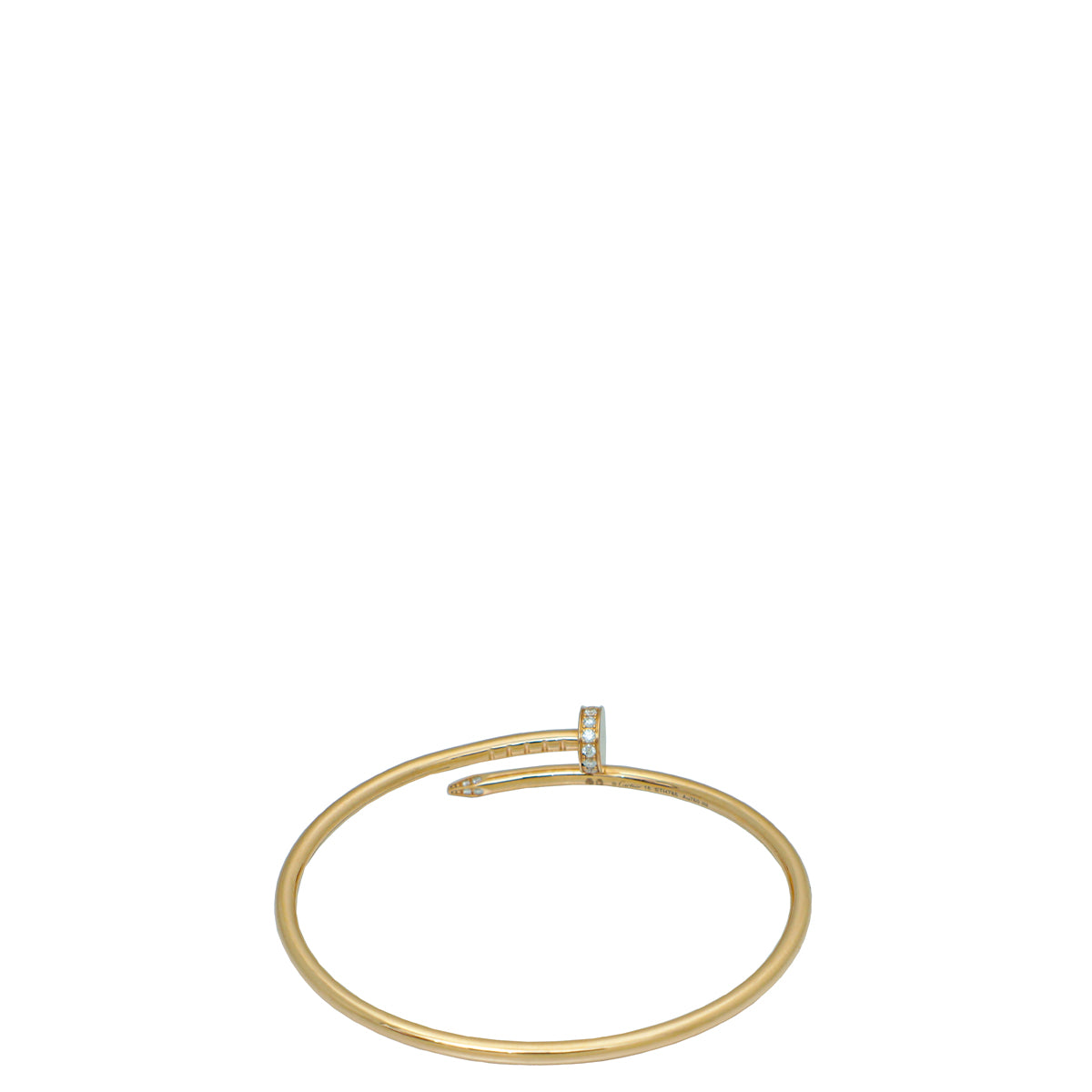 Cartier 18K Rose Gold Diamond Juste Un Clou Small Model Bracelet 15-Cartier-THE CLOSET